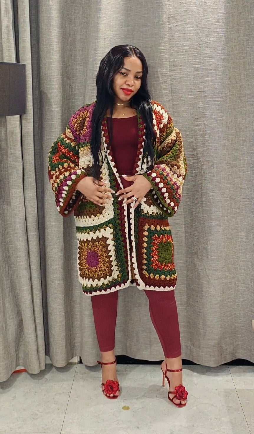 Goitseone Granny Square Coat