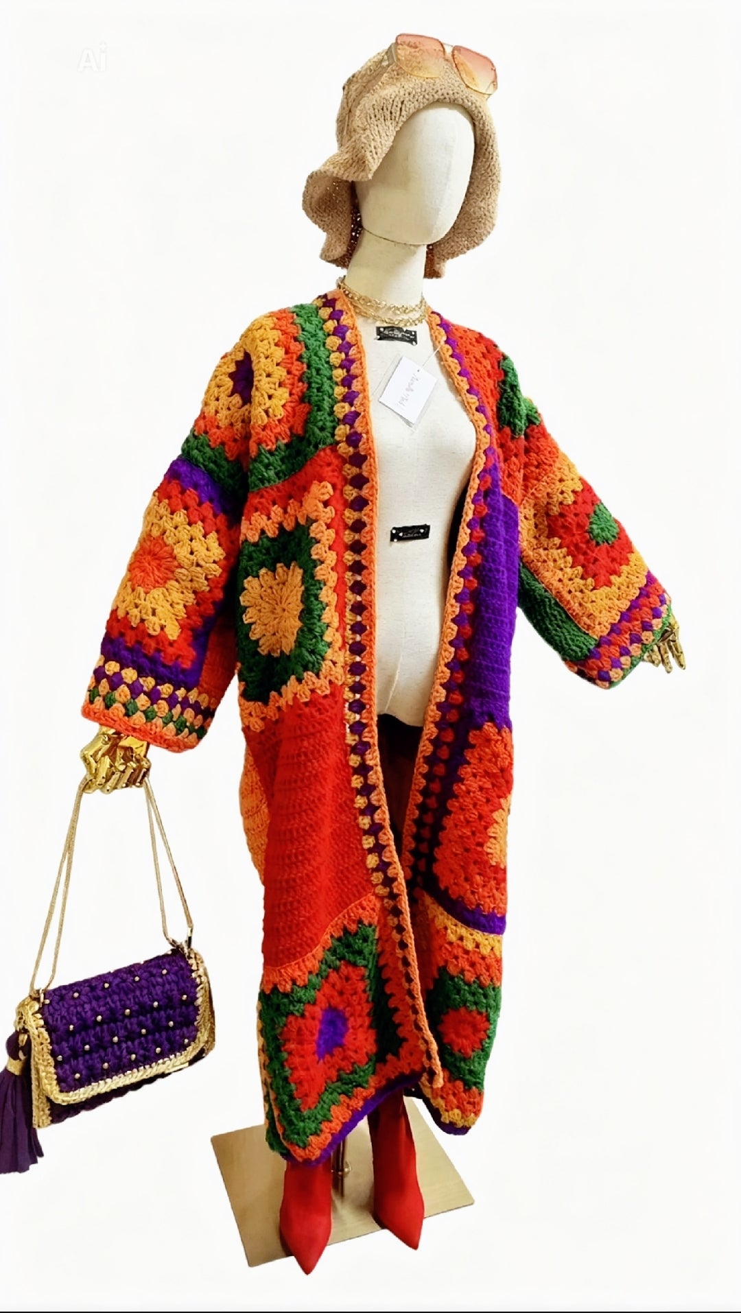 Goitseone Granny Square Coat